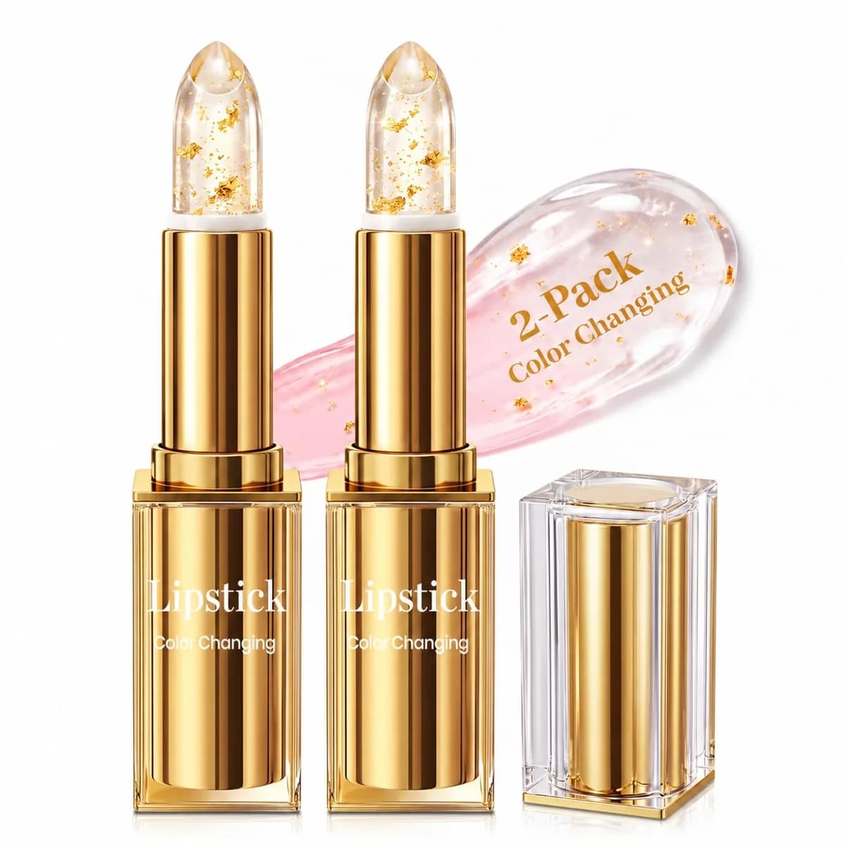 Kivora pH Color-Changing Lipstick for Mature Lips (2 pack)